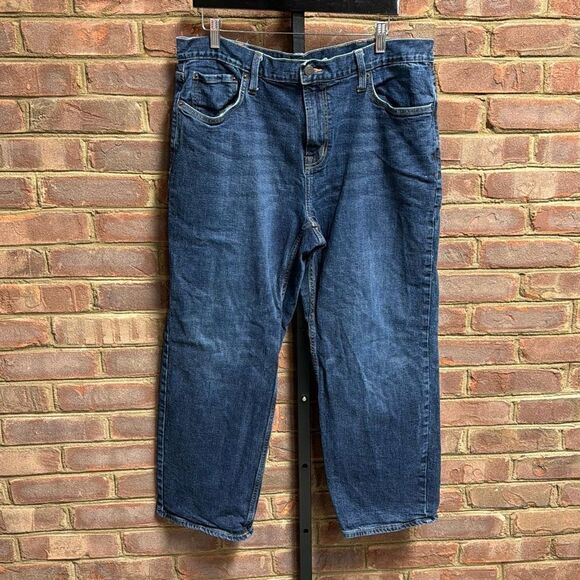 Old Navy Men’s Loose Built In Flex Blue Jeans Size 38x30 - Picture 2 of 5